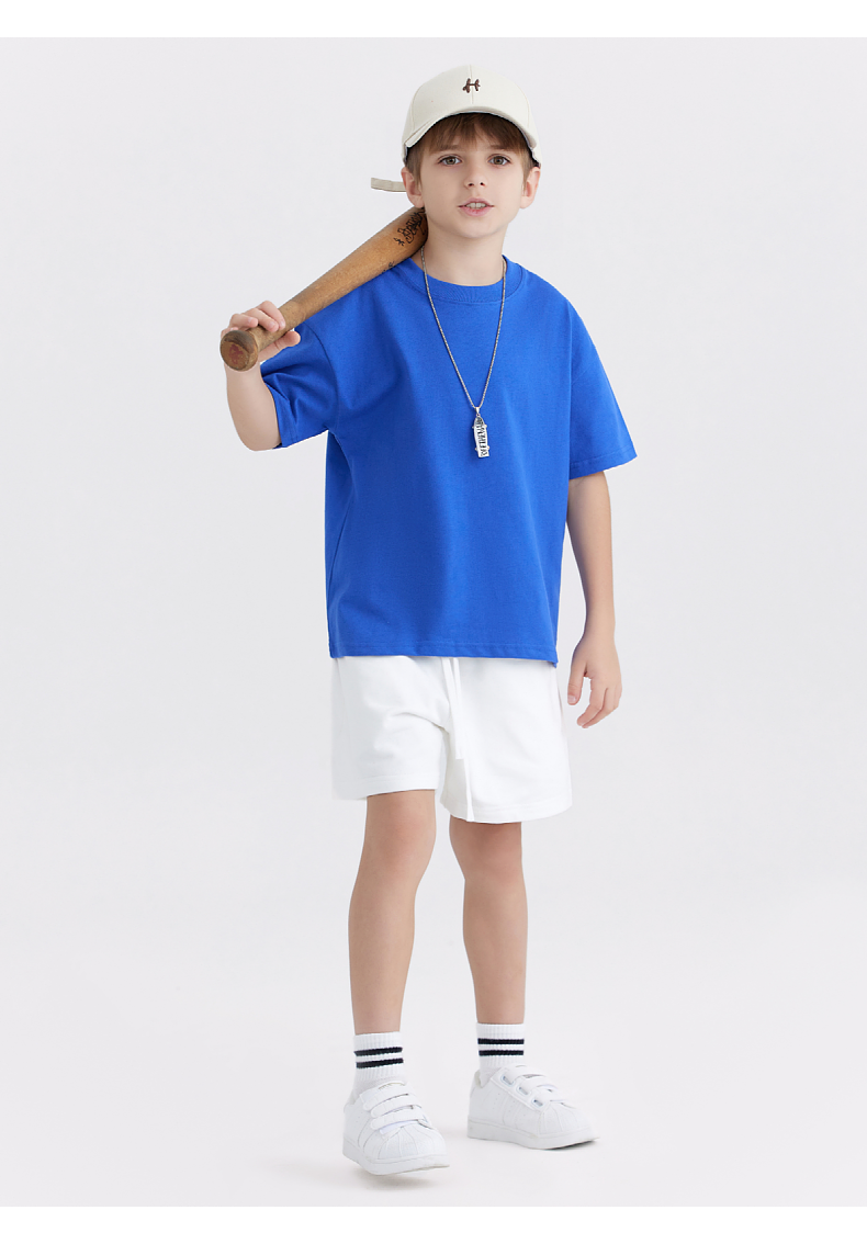 BT014 240g children cotton basic loose short-sleeved T-shirt