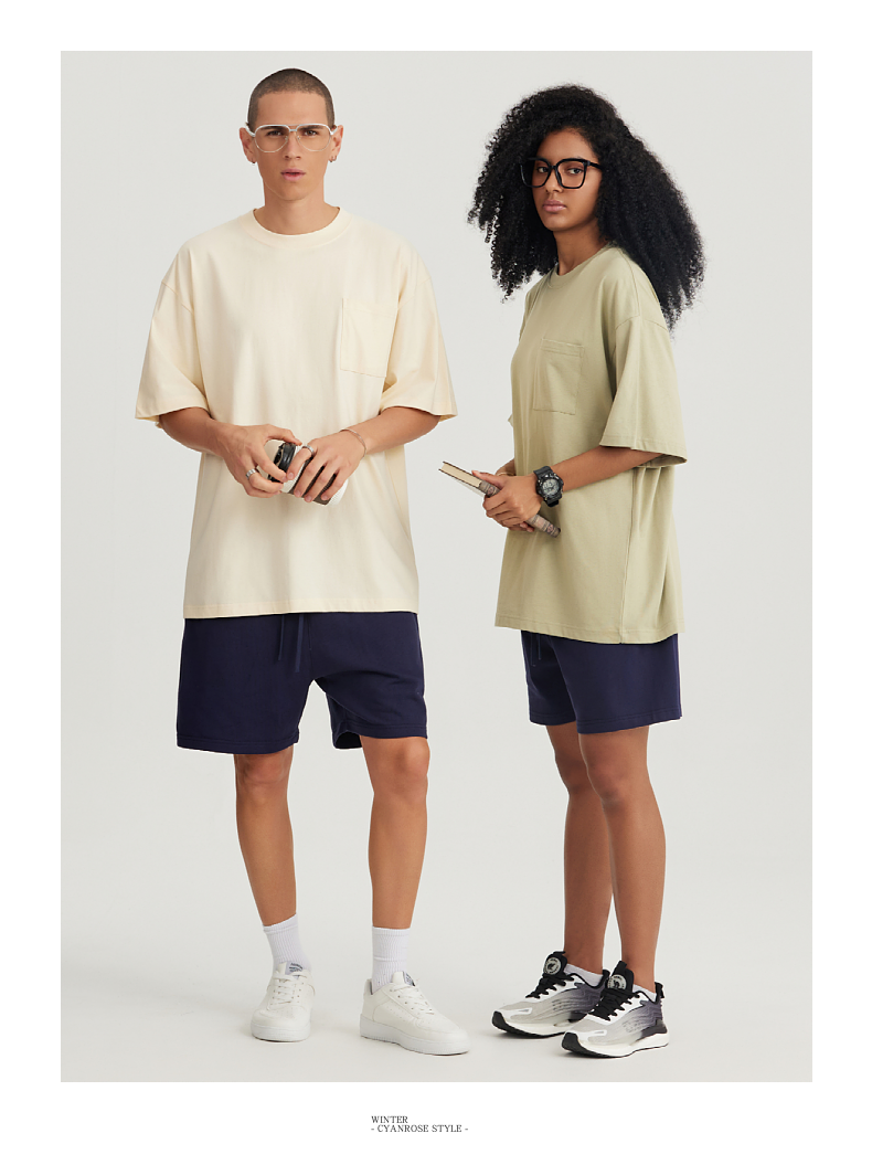 T037 Heavy Pocket Wide Short Sleeve T-Shirt