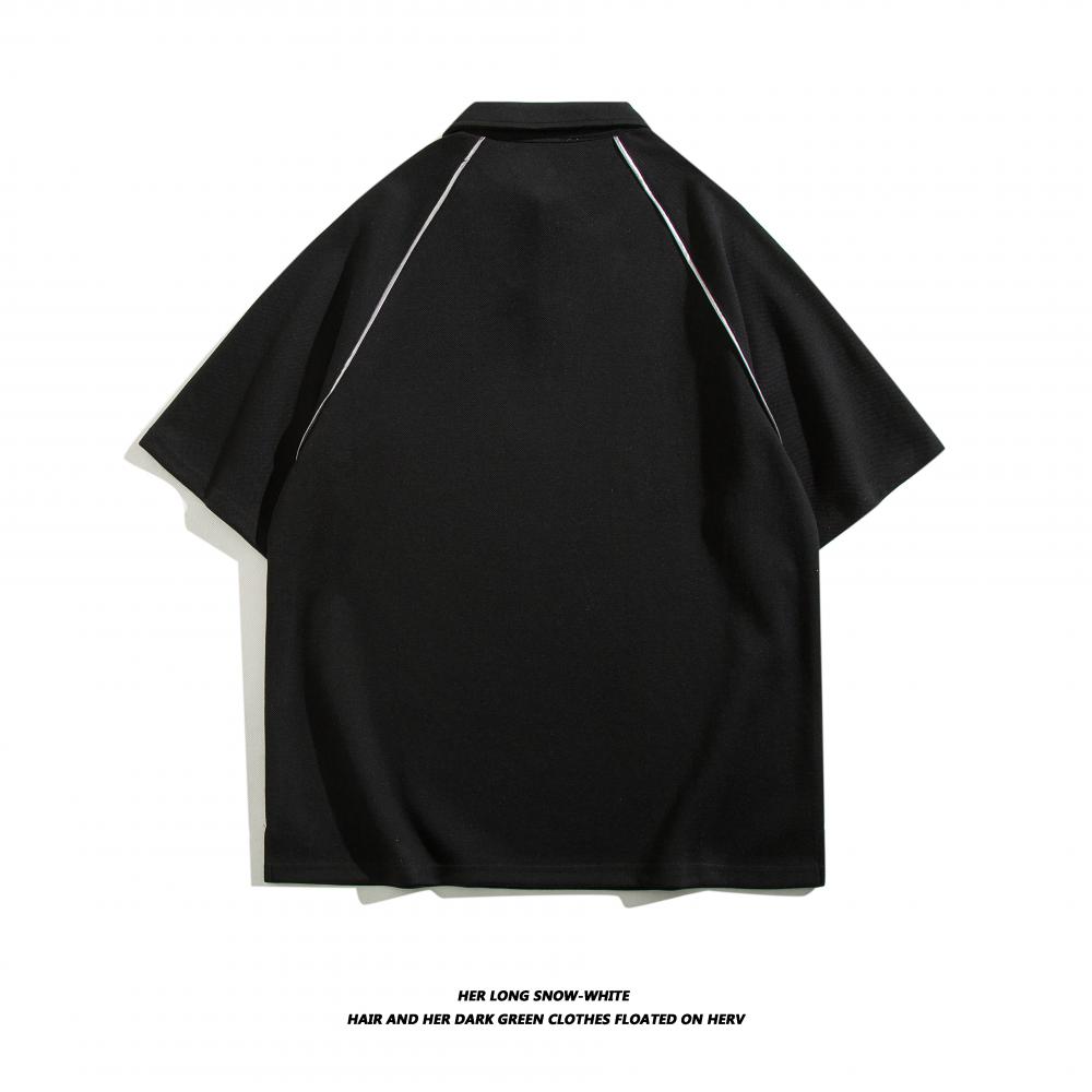 D02# Fashion brand shoulder + reflective strip lapel