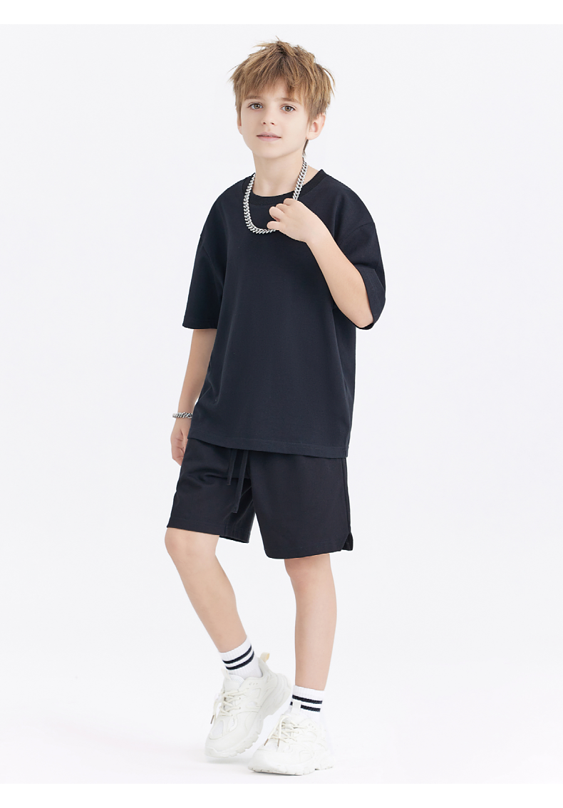 BT014 240g children cotton basic loose short-sleeved T-shirt