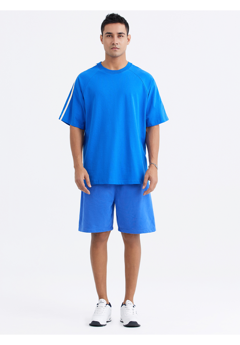 T016 240g two bar webbing short sleeve T-shirt