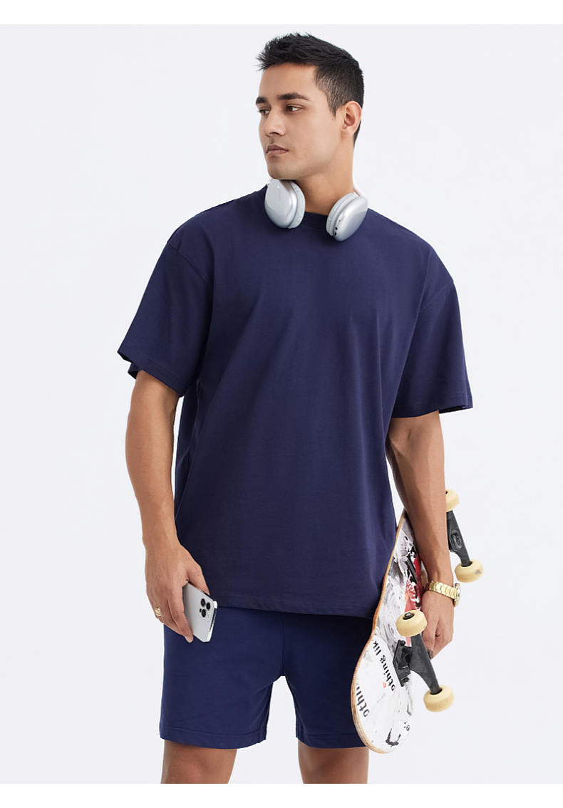 T028 240g oversize drop shoulder half sleeve T-shirt