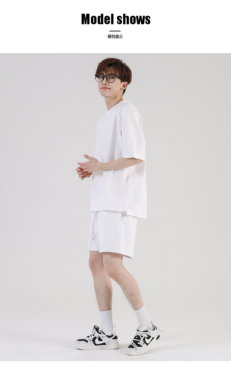 T032 Heavy silhouette bat sleeve short sleeve T-shirt