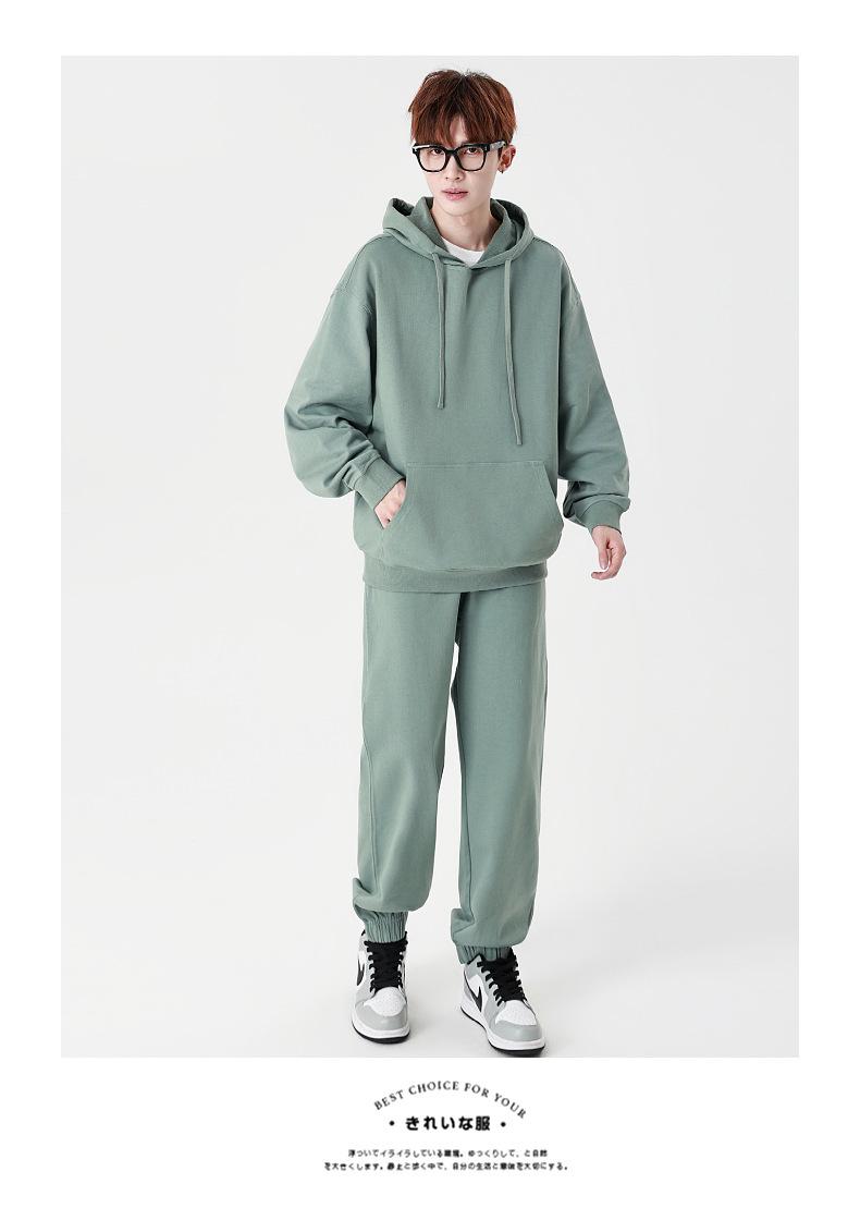 W1+W2+W3+K8 Set Round Neck Sweatshirt Hooded Sweatshirt YKK Zipper Cardigan Sweatpants Trendy Hoodie Sweatpants