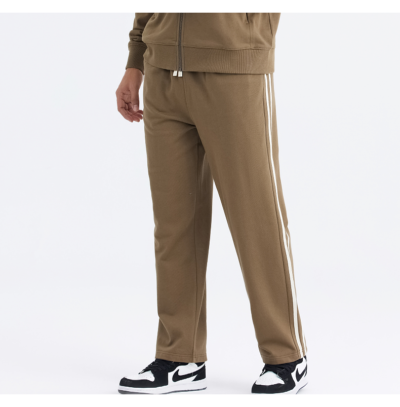 K20-330g adult two-stripe terry pure cotton trousers