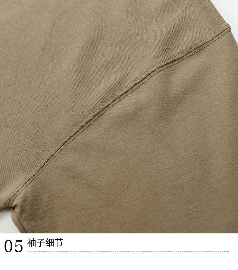 T230-206 230g cotton double pocket wide version drop shoulder half sleeve T-shirt