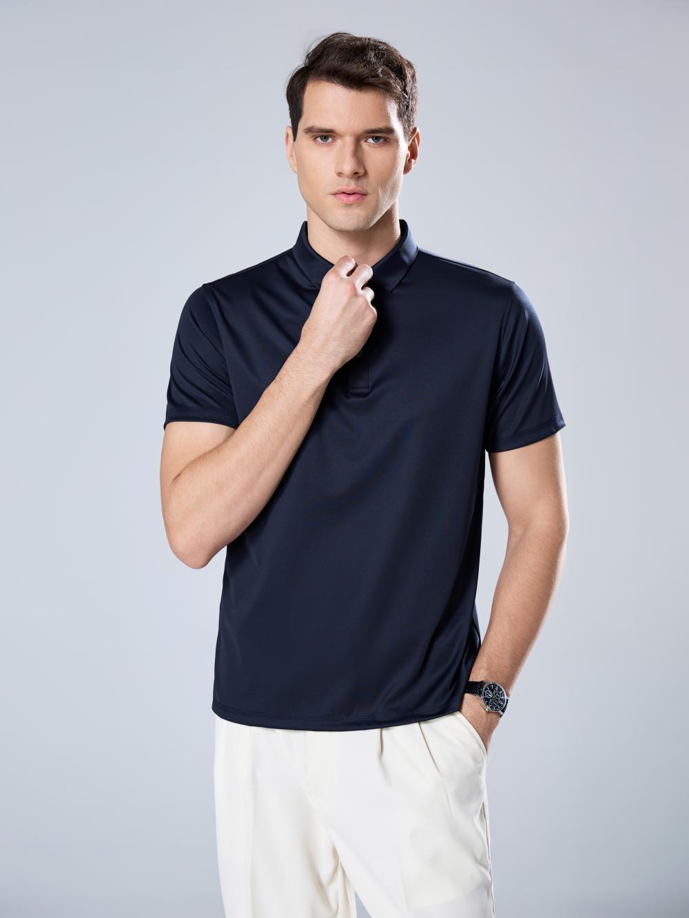 9012 Skin-feeling Nylon Solid Color POLO Shirt