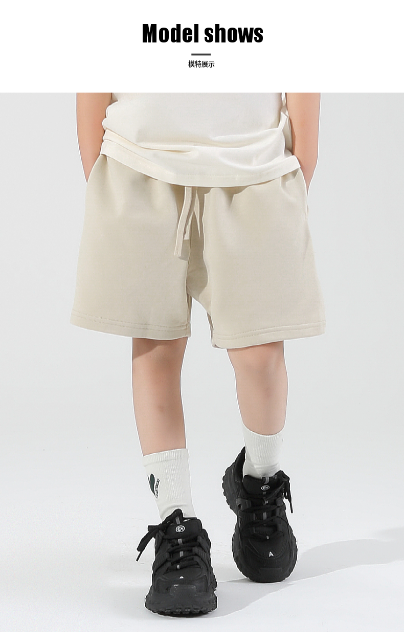 BK107 380g children terry shorts