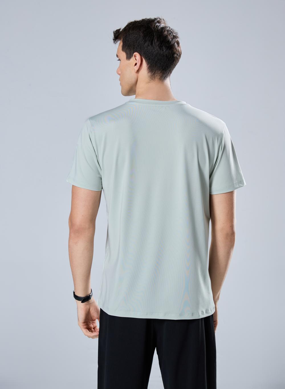 9003 Polyester-Spandex Plain Crew Neck T-Shirt