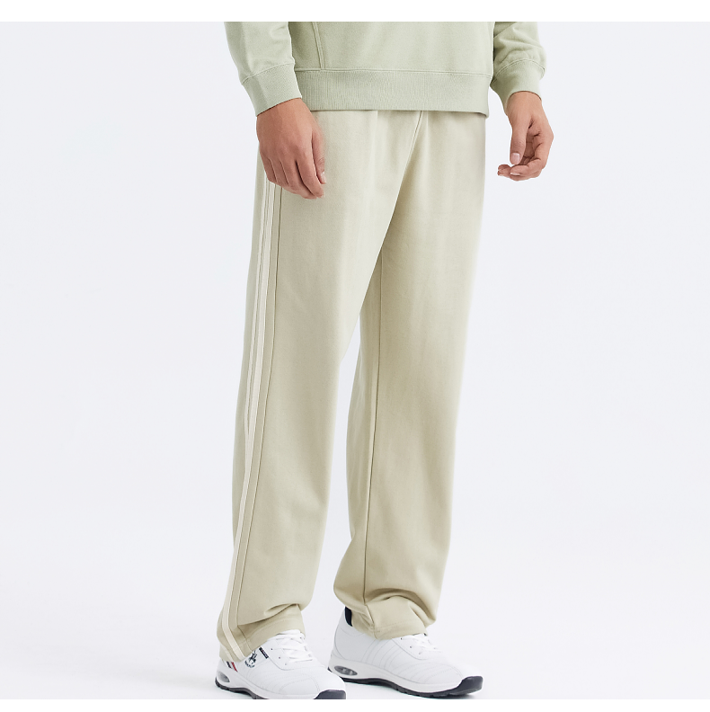 K20-330g adult two-stripe terry pure cotton trousers