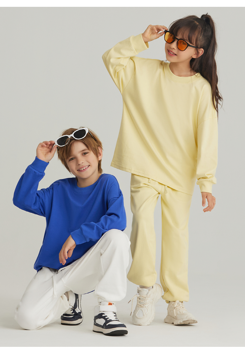 BT035 245g children trendy long-sleeved T-shirt FOG earth-tone children long-sleeved