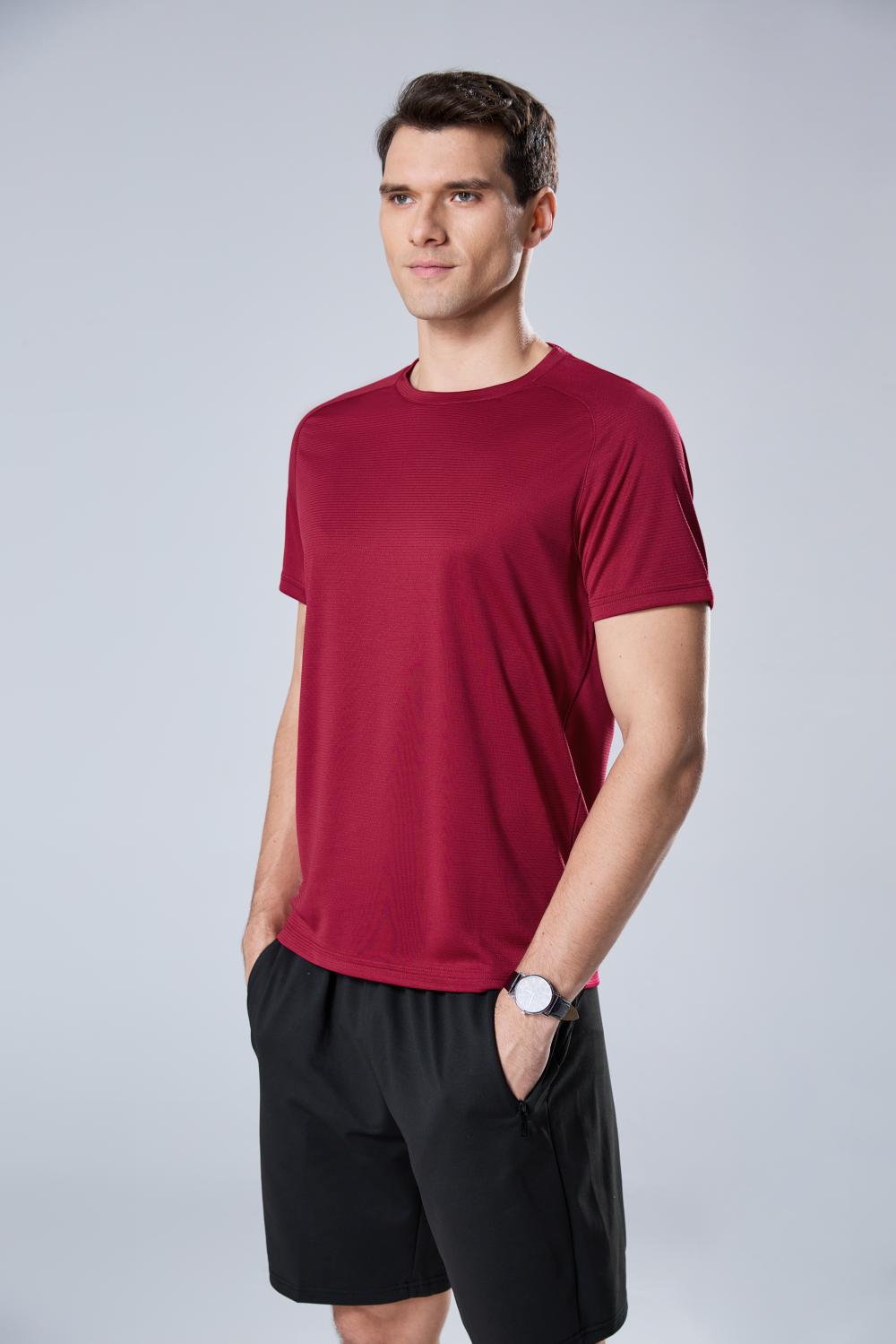 9013 shiny eyelet round neck T-shirt