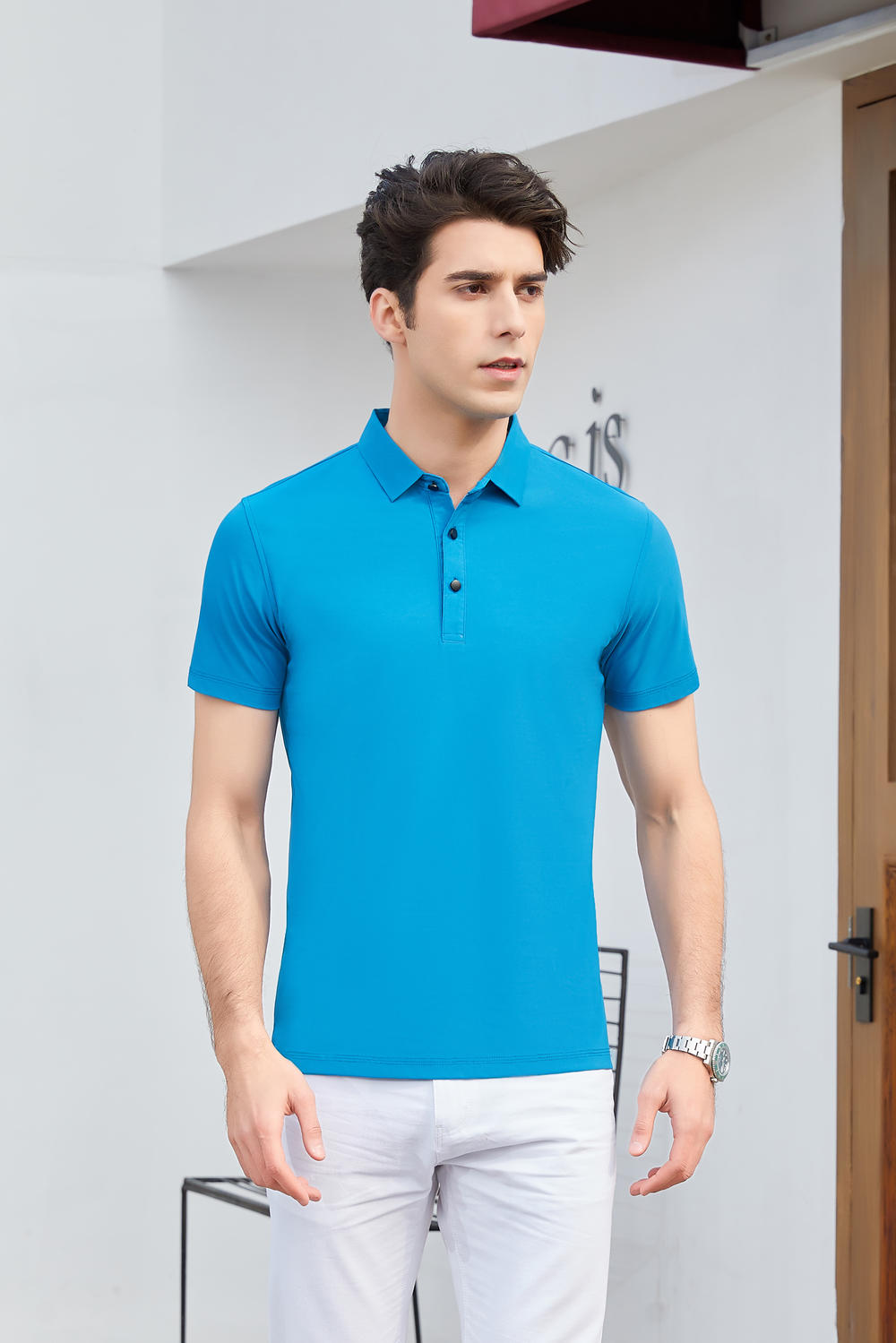 9512 Dynamic Vermilion Nylon POLO Shirt