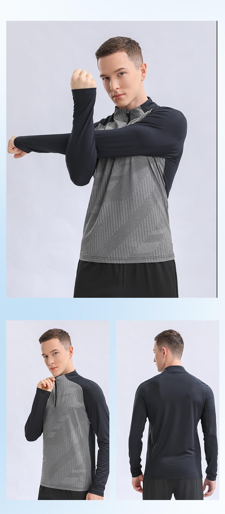 9156 Half-zip quick-drying long sleeves 170g polyester magic cube