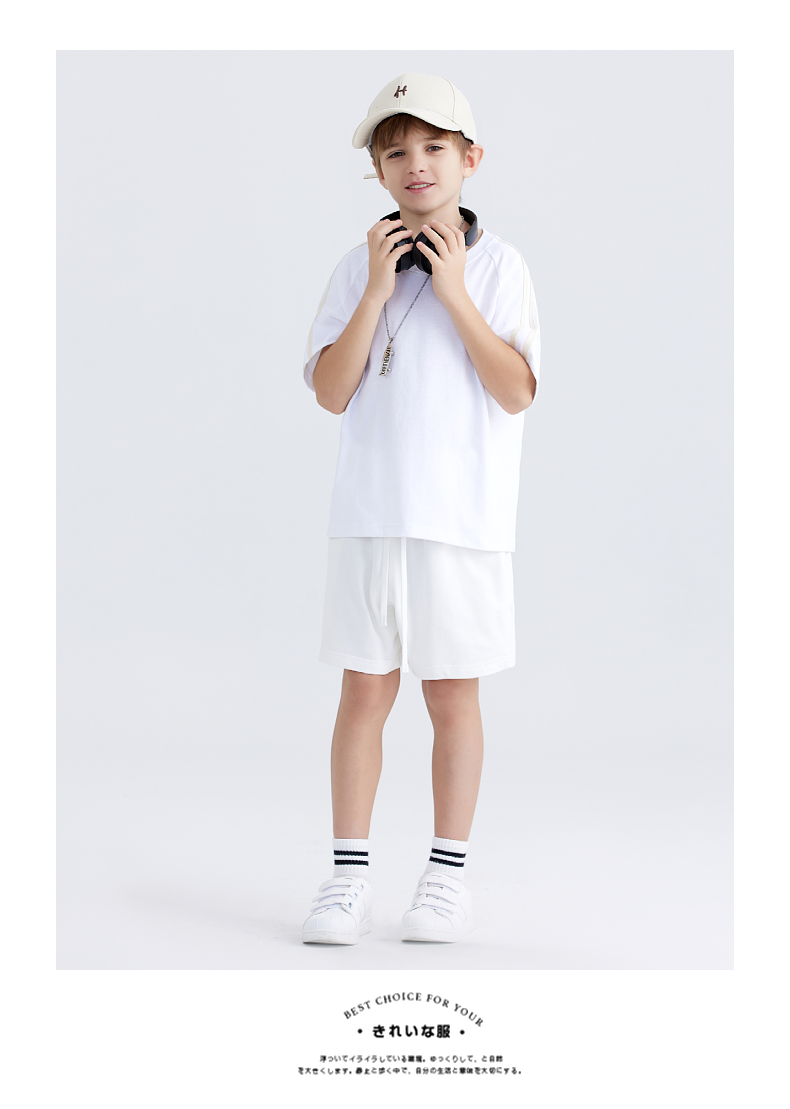 BT018 240g children two-ribbon short-sleeved T-shirt