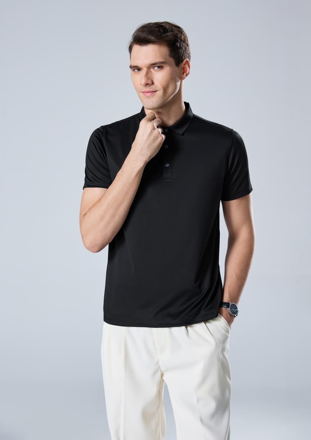 9012 Skin-feeling Nylon Solid Color POLO Shirt