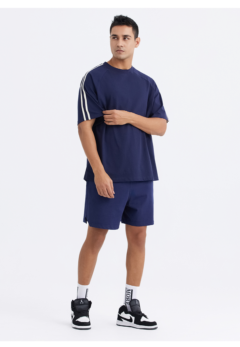 T016 240g two bar webbing short sleeve T-shirt