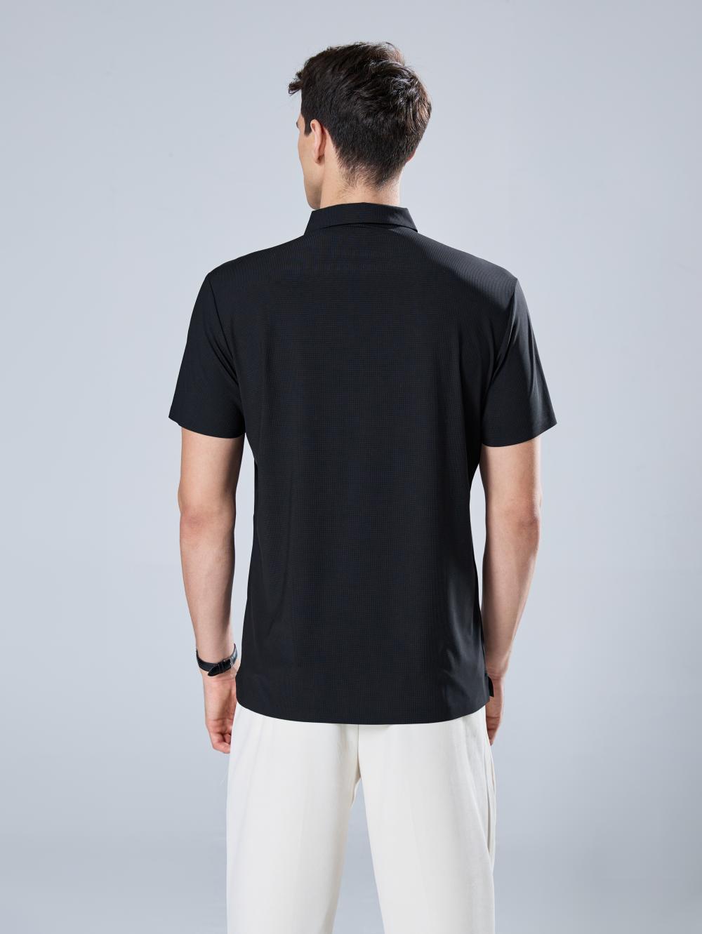 9600 solid color nylon seamless POLO shirt