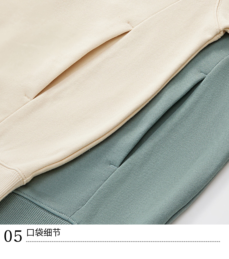 W17+K8 Spring and Autumn Cotton Terry Stand Collar YKK Zipper Cardigan Sweater Sports Casual Pants