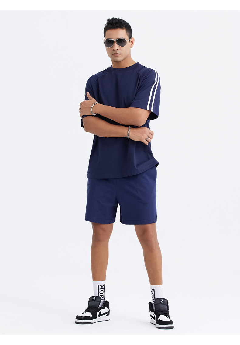 T016 240g two bar webbing short sleeve T-shirt