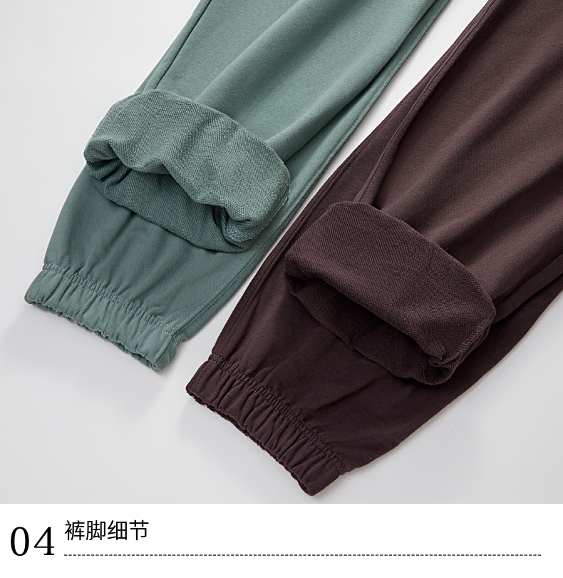 W17+K8 Spring and Autumn Cotton Terry Stand Collar YKK Zipper Cardigan Sweater Sports Casual Pants