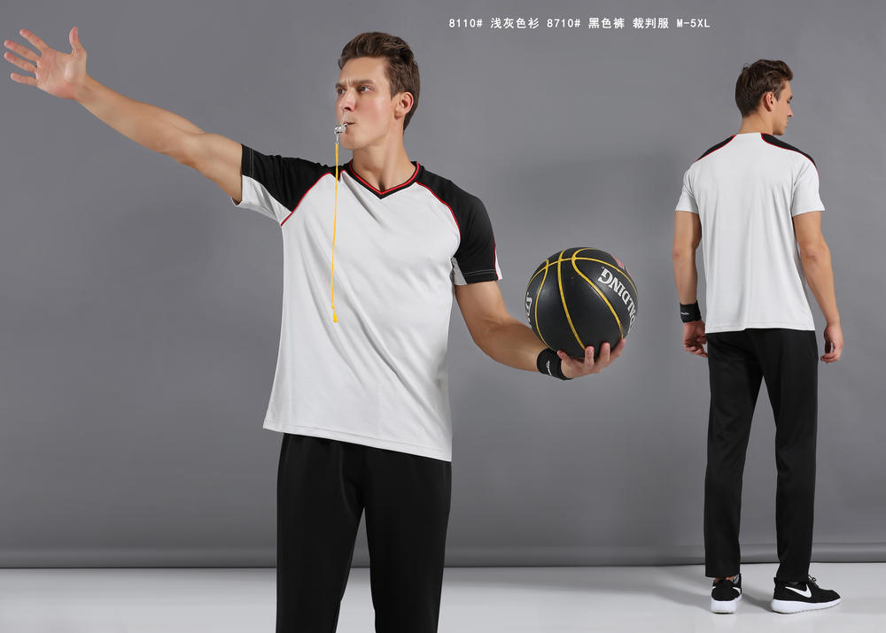 7110 dark grey shirt 8110 light grey shirt 8710 black pants referee uniform