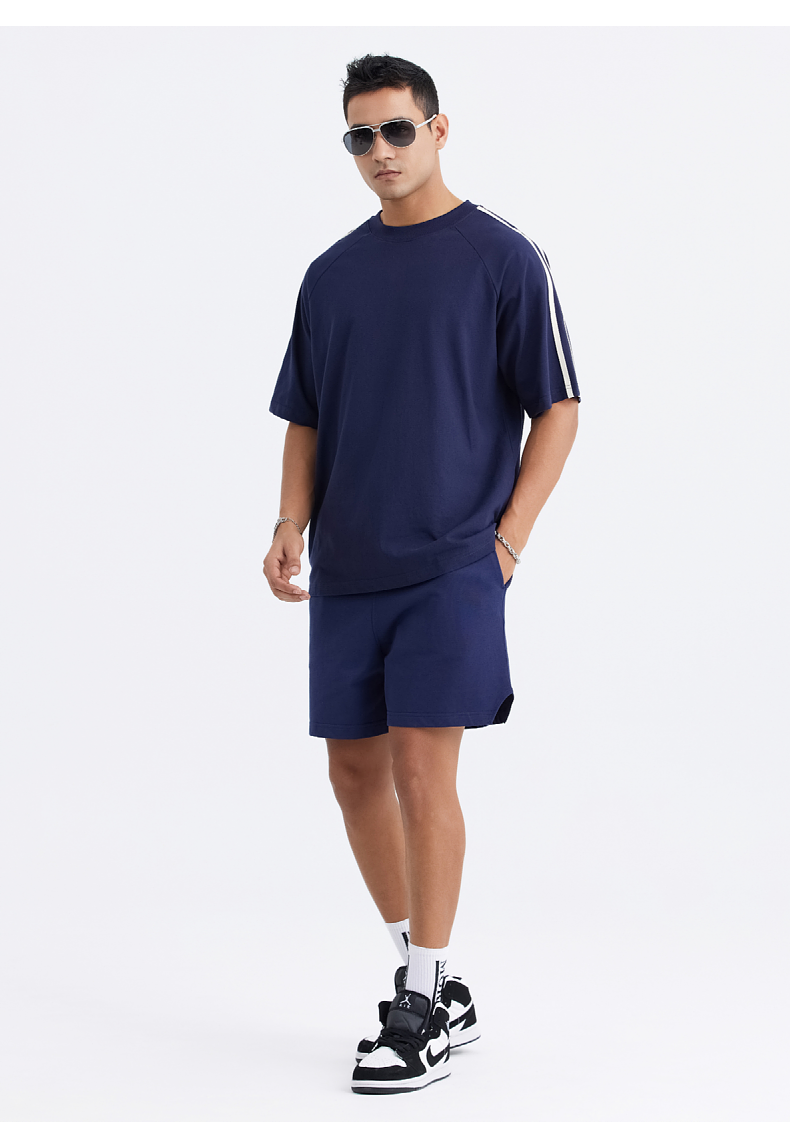 T016 240g two bar webbing short sleeve T-shirt