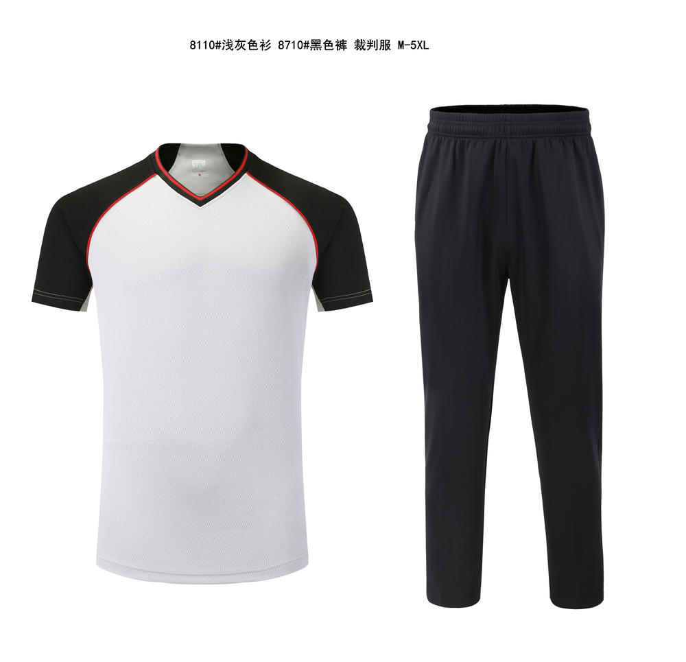 7110 dark grey shirt 8110 light grey shirt 8710 black pants referee uniform