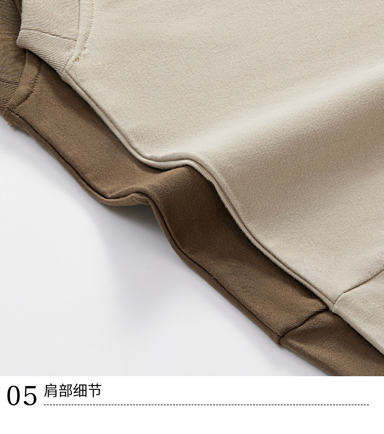 T031 245g heavyweight cotton wide thread wide version cotton T-shirt American FOG earth color