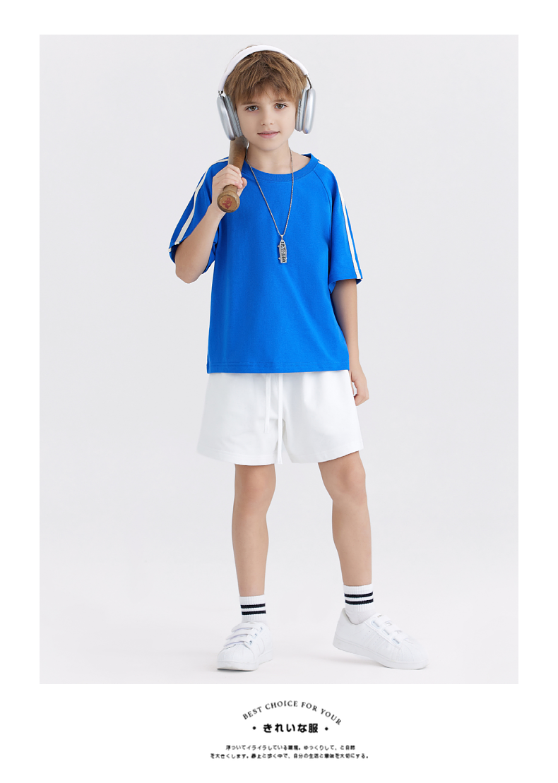 BT018 240g children two-ribbon short-sleeved T-shirt