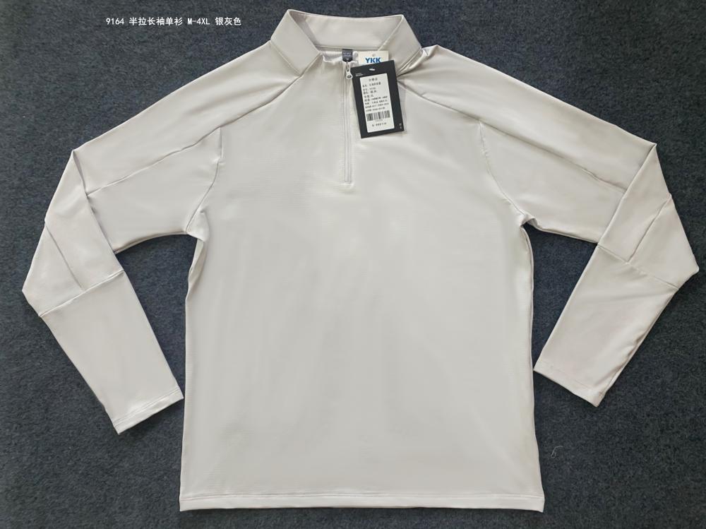 9164 Half-pull fleece long-sleeved shirt