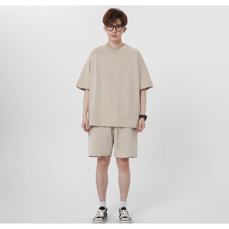 T032 Heavy silhouette bat sleeve short sleeve T-shirt