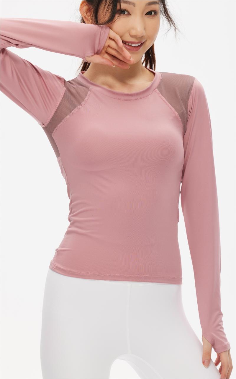 304# Women elastic long-sleeved fitness top