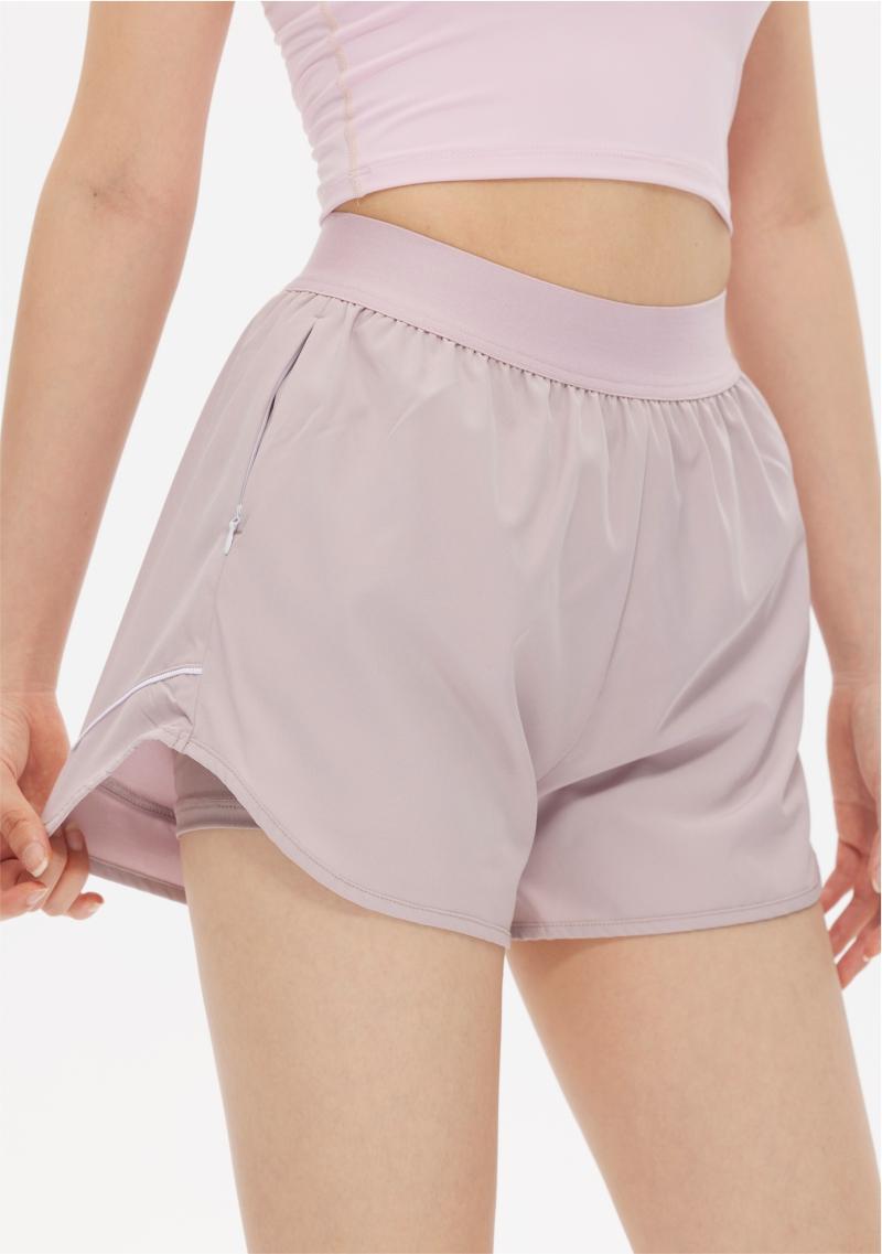 031# Women Double-layer Shorts Three-quarter Pants