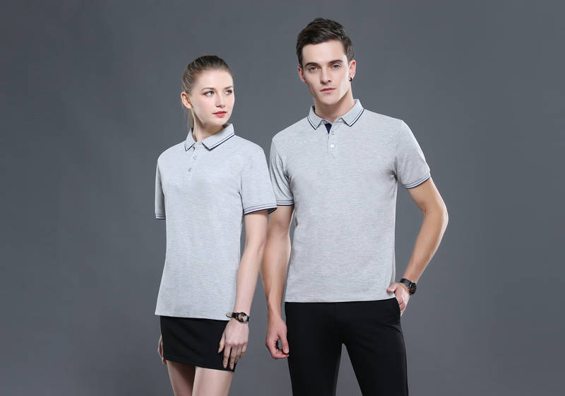 6886# Cotton Polyester Short Sleeve Lapel 200g