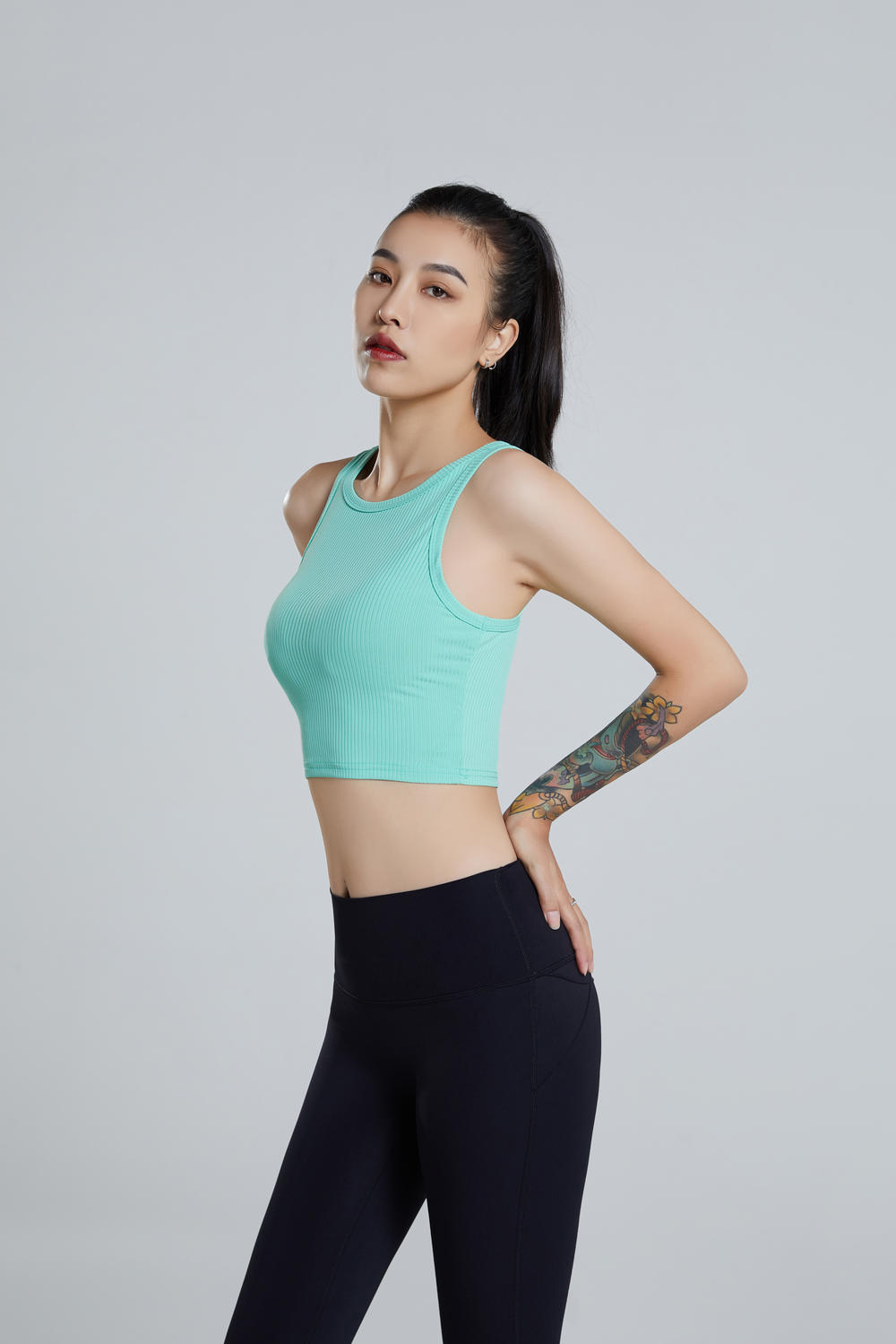 2107 Yoga Sports Vest Single Top (without bra)