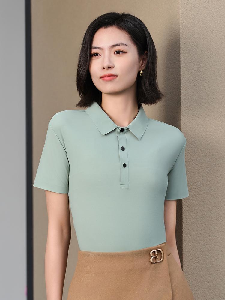 99200 Seamless Lapel Short Sleeve