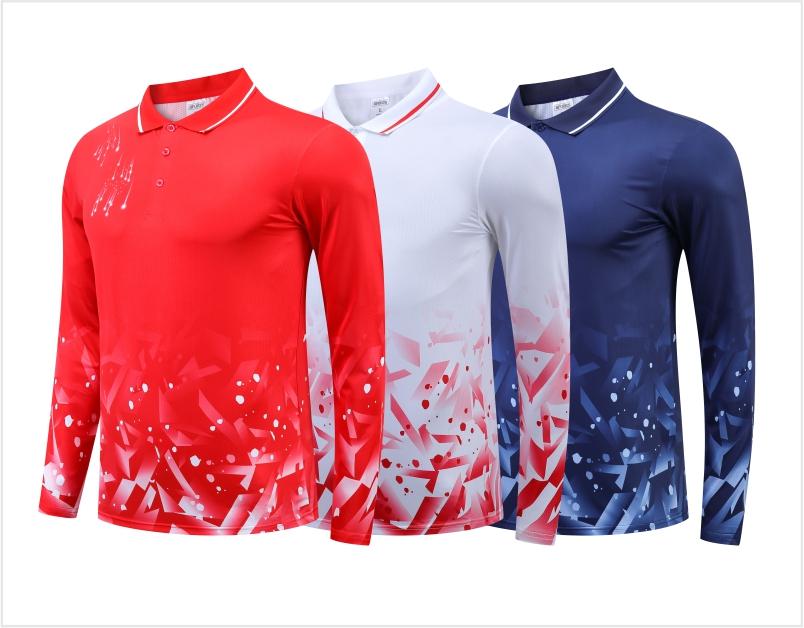 6611A long-sleeved ping-pong top for men, 6611B women and children clothing