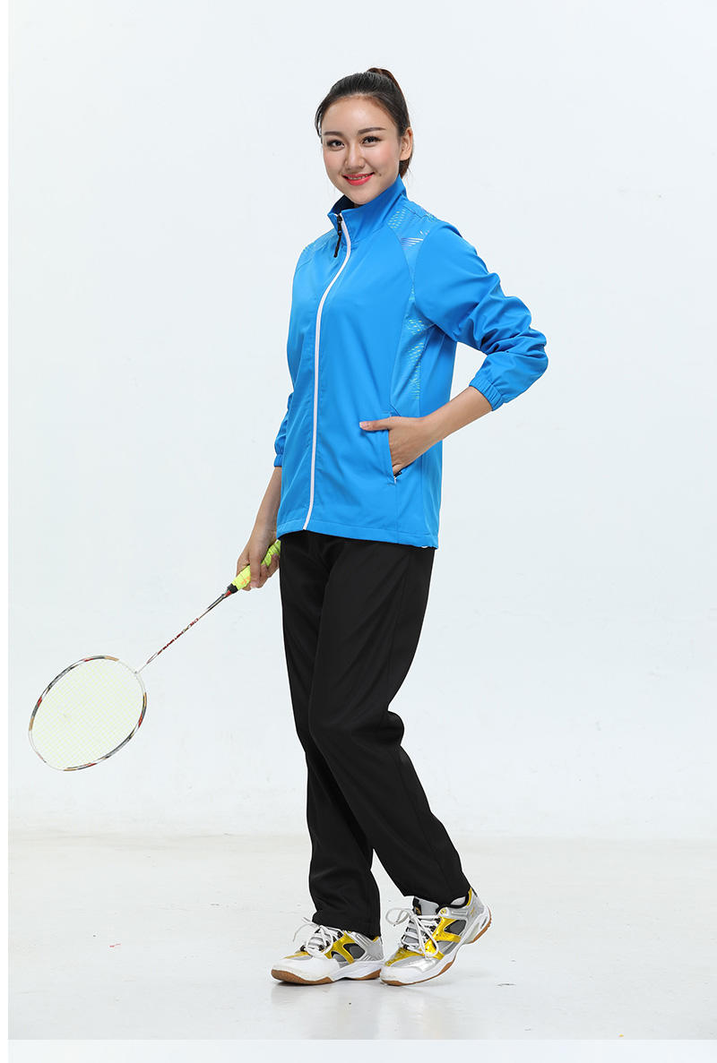 986092# top, 976292# trousers Women woven sports suit