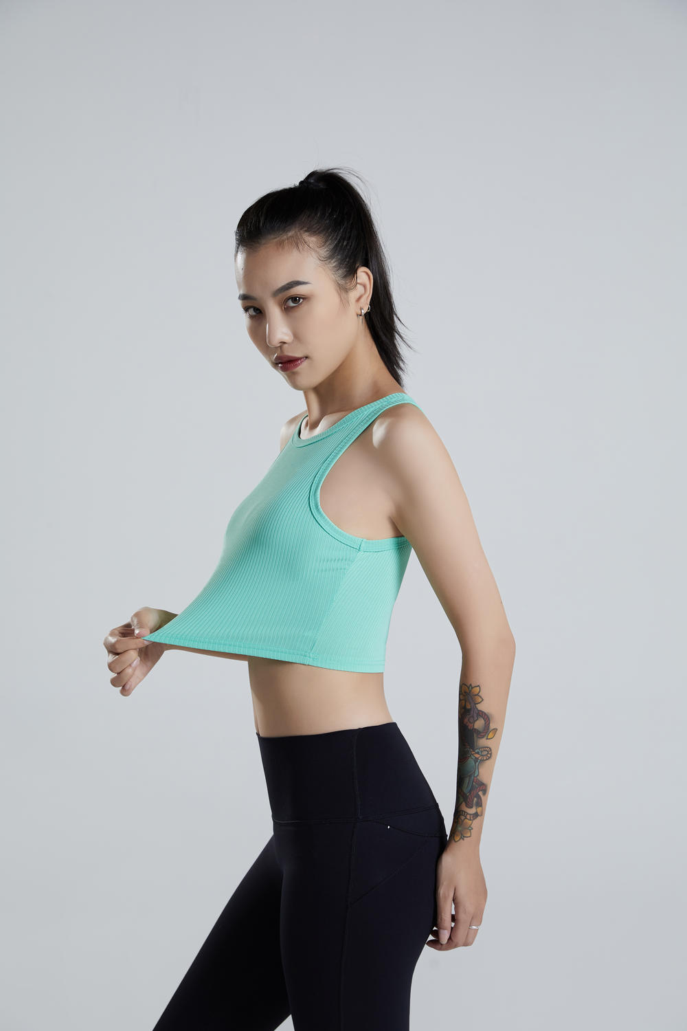 2107 Yoga Sports Vest Single Top (without bra)