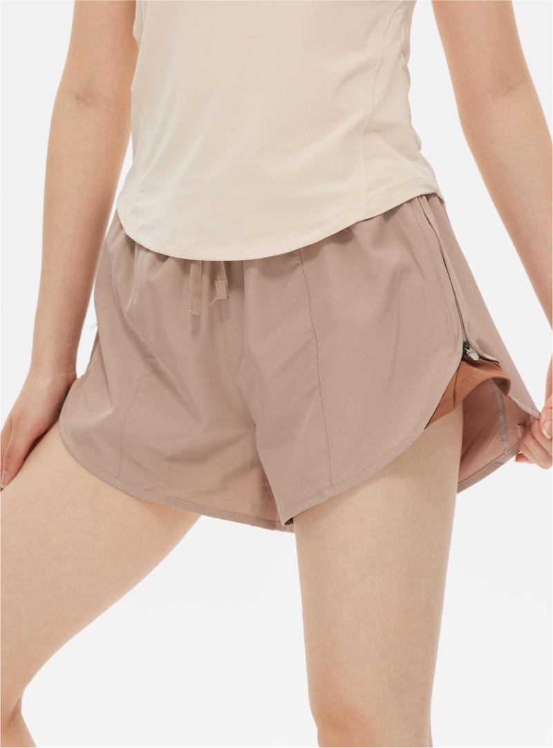 028# Women Double Layer Shorts Three Pants