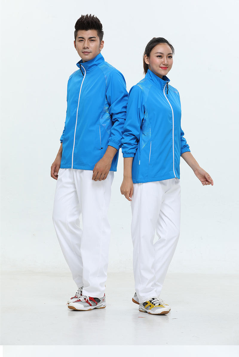 986092# top, 976292# trousers Women woven sports suit