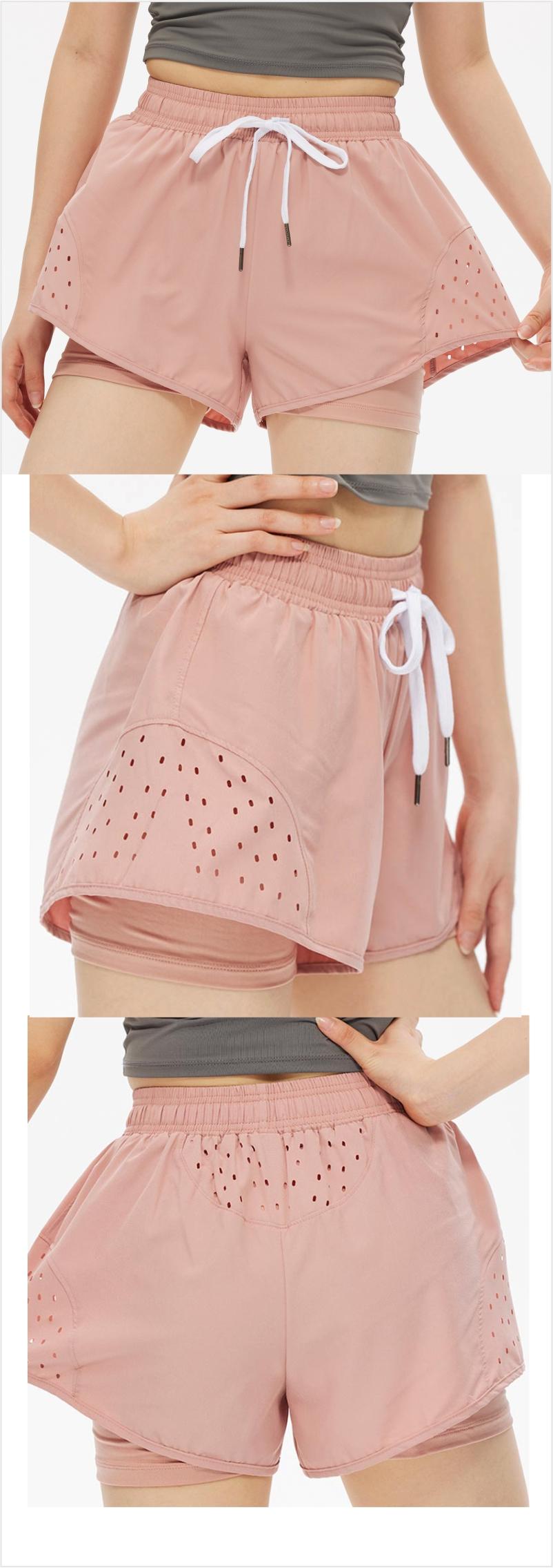 015# Women Double-layer Shorts Three-quarter Pants