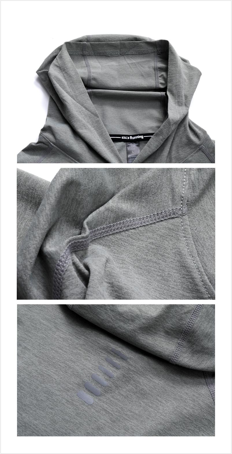 C-02# Long-sleeved quick-drying hooded sweatshirt