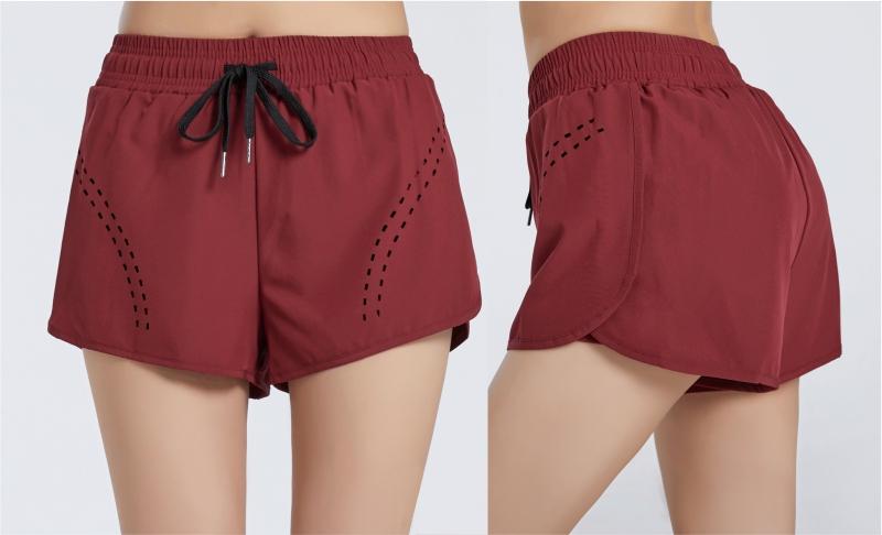 011# Women Double-layer Shorts Three-quarter Pants