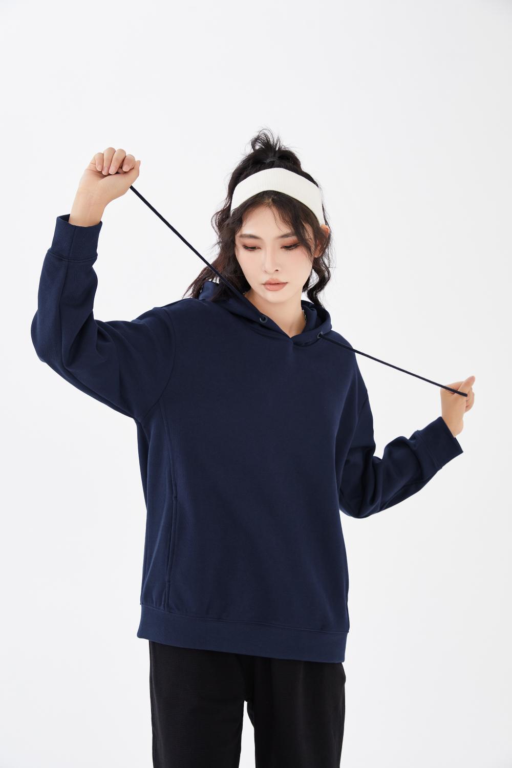 5168# Trendy brand drop shoulder pullover hoodie