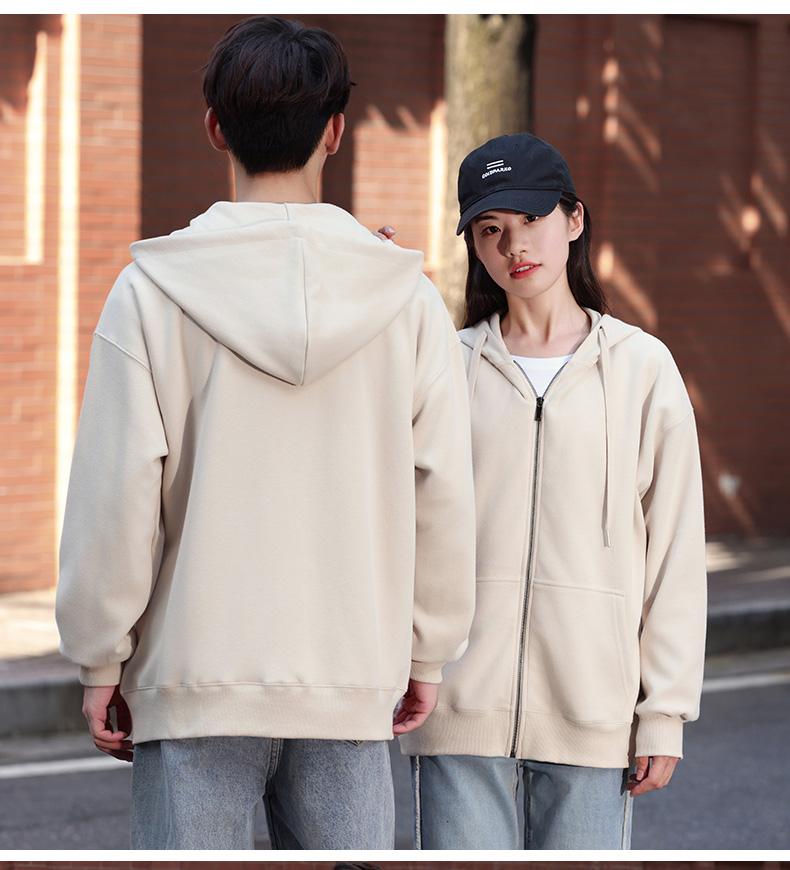 ML03# Heavy National Trend Cotton (Erosion Wool) Zipper Hoodie (Double-layer Hat)