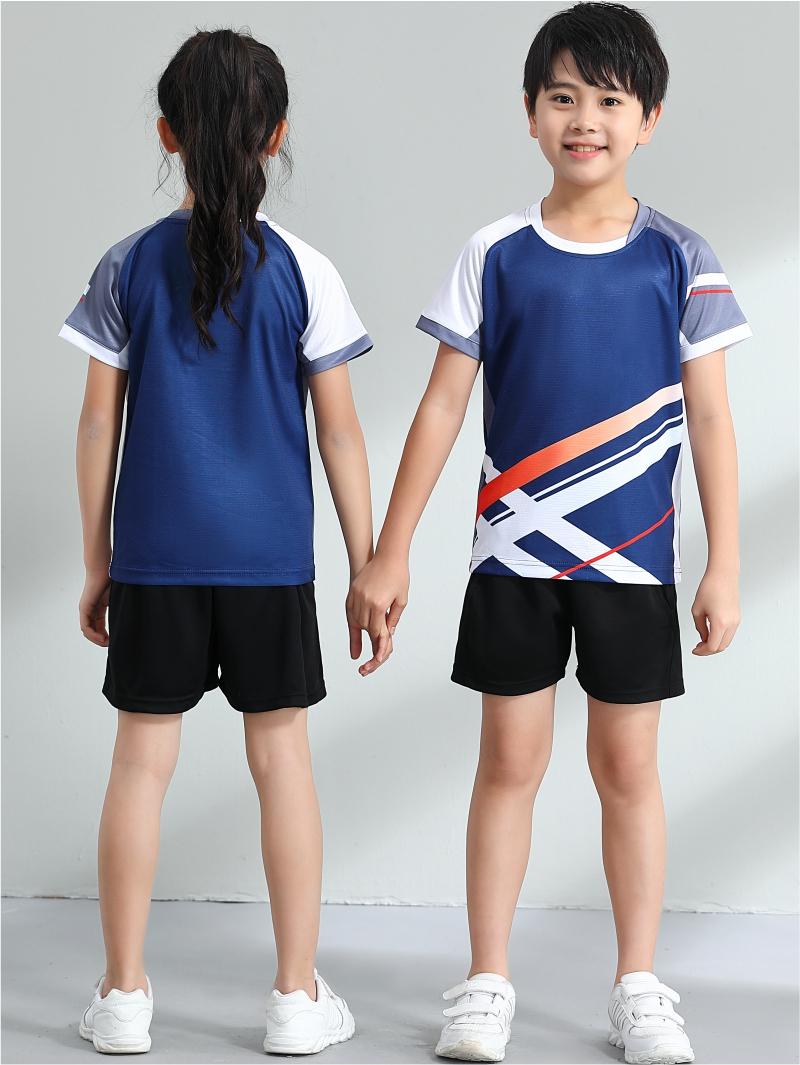 7507A men table tennis, badminton and volleyball tops, 7507B women and children clothing