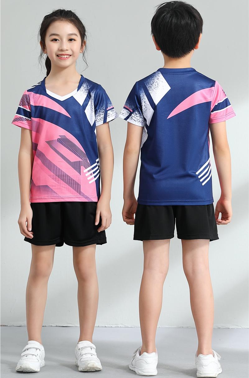 7506A men table tennis, badminton and volleyball tops, 7506B women and children clothing