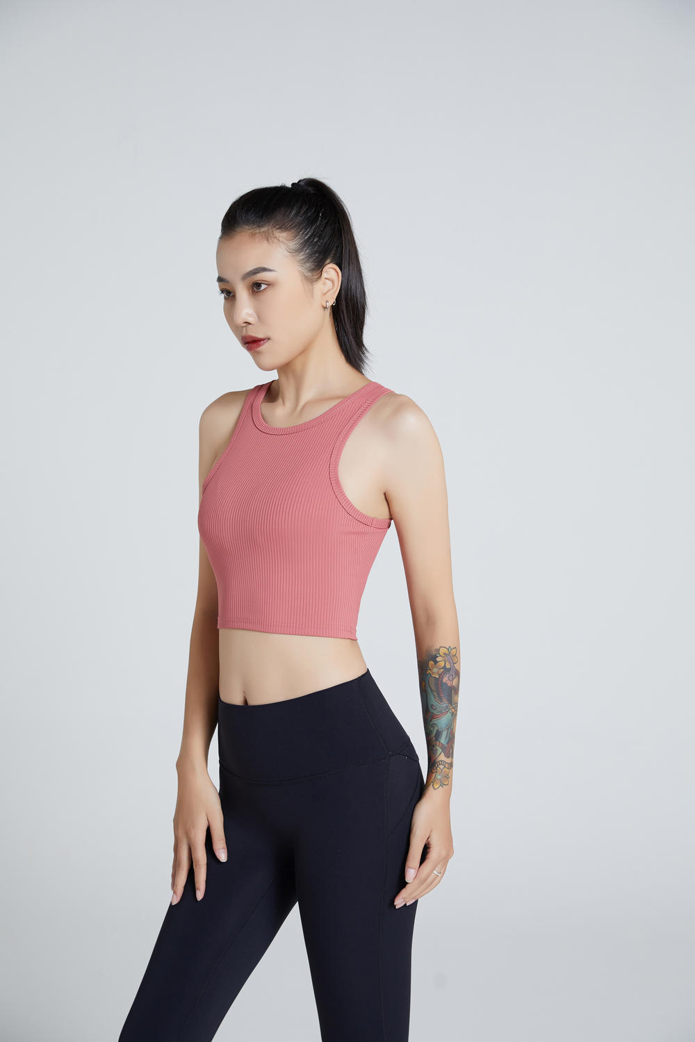 2107 Yoga Sports Vest Single Top (without bra)